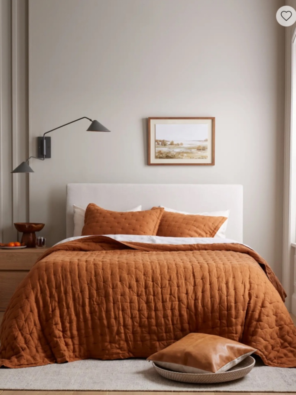 Quince Organic Airy Gauze Dream Quilt King/Cal King size Terracotta Cotton - Picture 3 of 7
